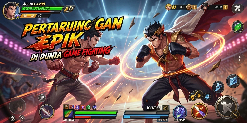 Screenshot utama AGENPLAY88 menampilkan aksi pertarungan yang mendebarkan.