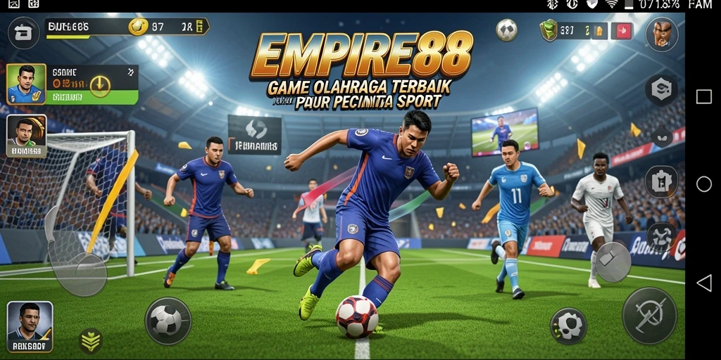 Screenshot EMPIRE88 yang menunjukkan aksi seru dalam permainan olahraga.