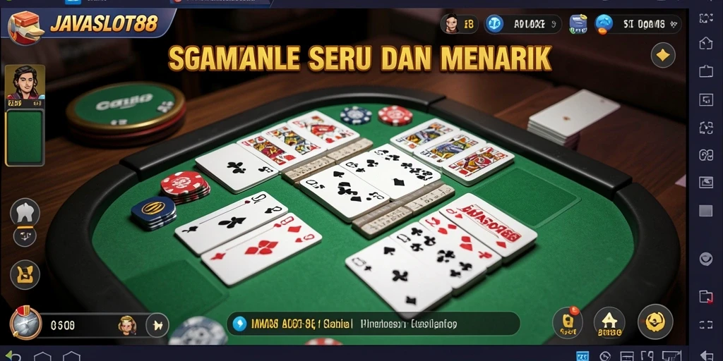Tampilan gameplay Gaple yang seru dan interaktif.
