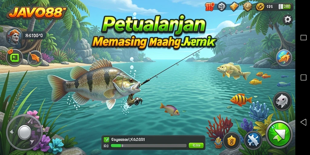 Gameplay seru di JAVO88 yang menampilkan aksi memancing yang mendebarkan.