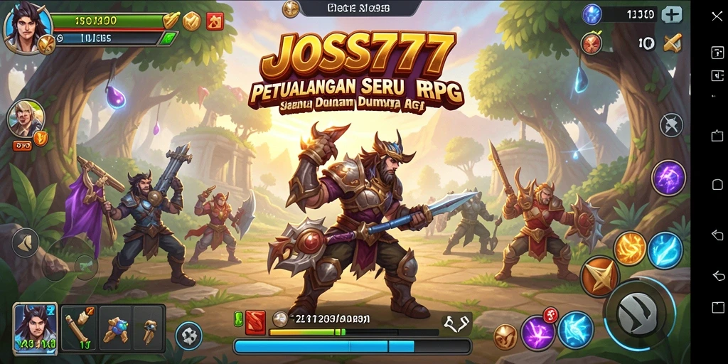 Screenshot gameplay <strong>JOSS777</strong> menampilkan pertempuran seru dan karakter yang dinamis.