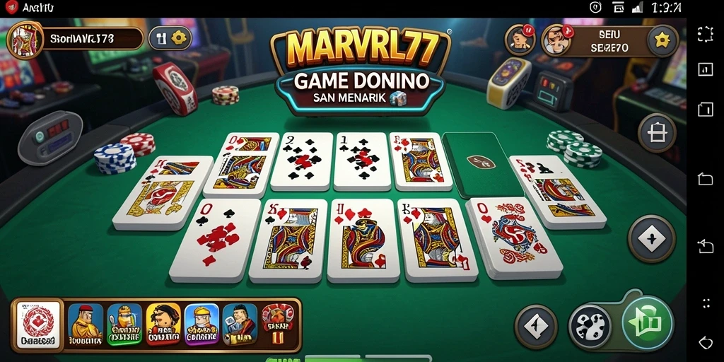 Screenshot gameplay MARVRL77 menampilkan keseruan bermain Domino.