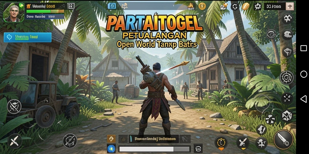 Screenshot gameplay menunjukkan dunia terbuka PARTAITOGEL yang menakjubkan.