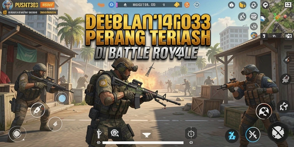 Tampilan aksi gameplay Battle Royale di PUSAT303 yang mendebarkan.
