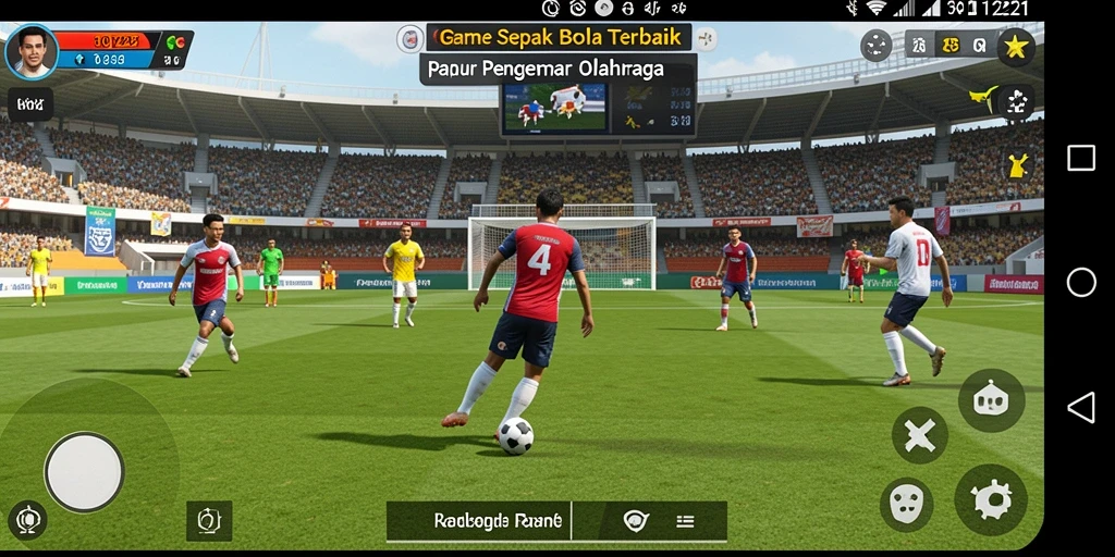 Menampilkan gameplay seru dalam pertandingan sepak bola di QQ1221.