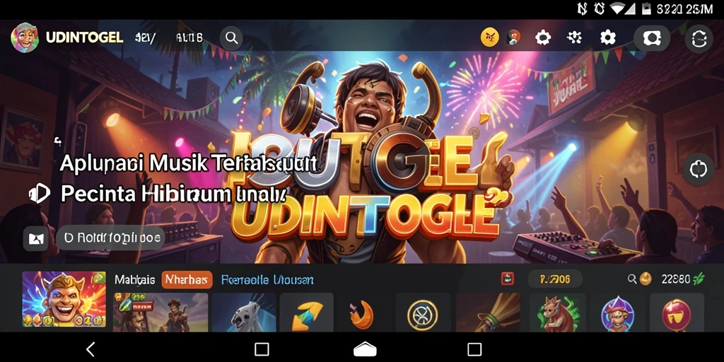 Tampilan gameplay musik di UDINTOGEL yang menarik dan interaktif.